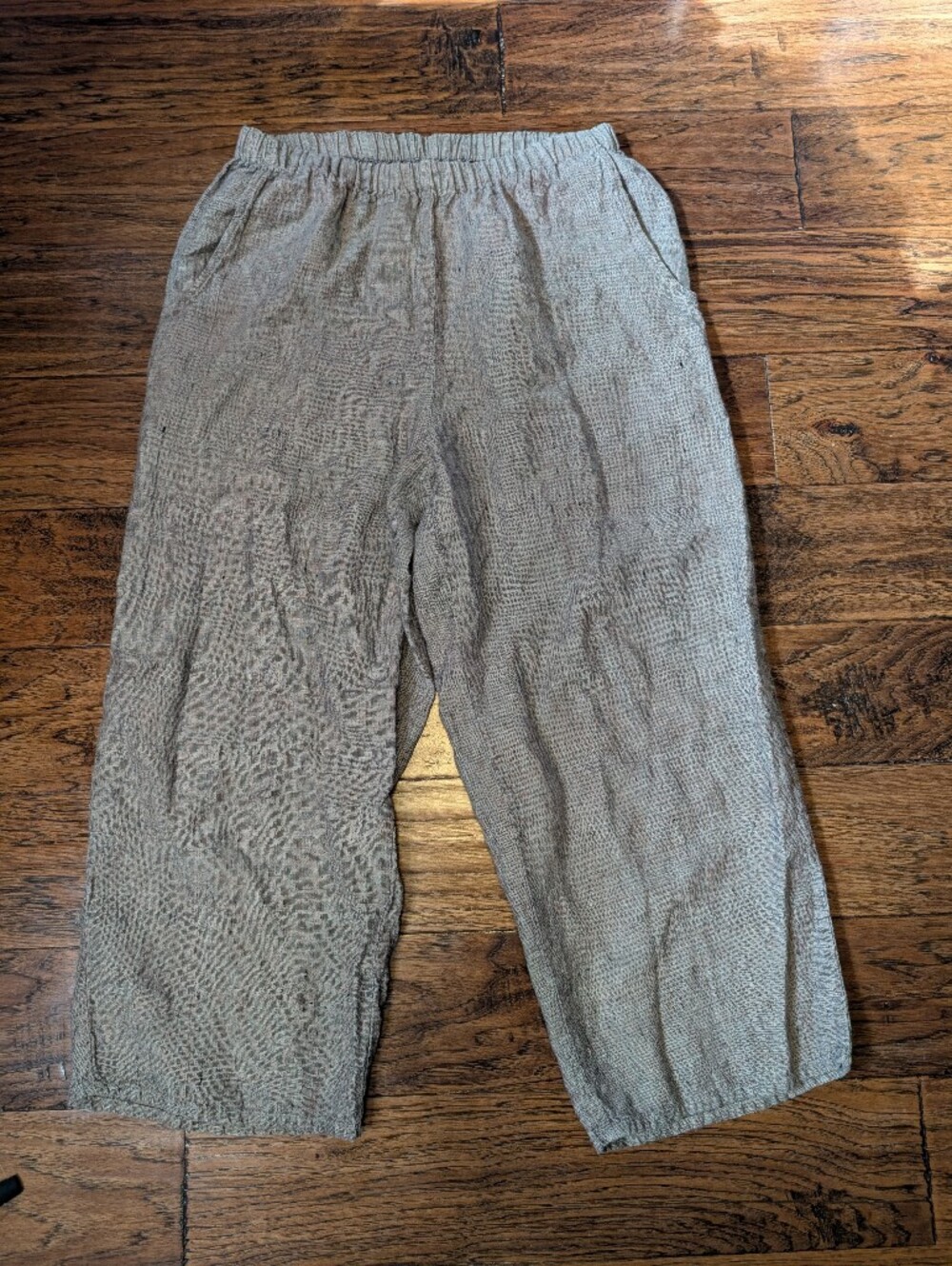FLAX By Jeanne Englehart Wide Leg Crop Pants